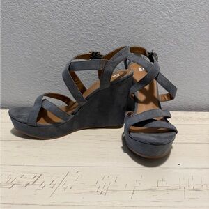 BP Gray Wedge Sandals